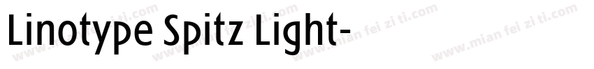 Linotype Spitz Light字体转换
